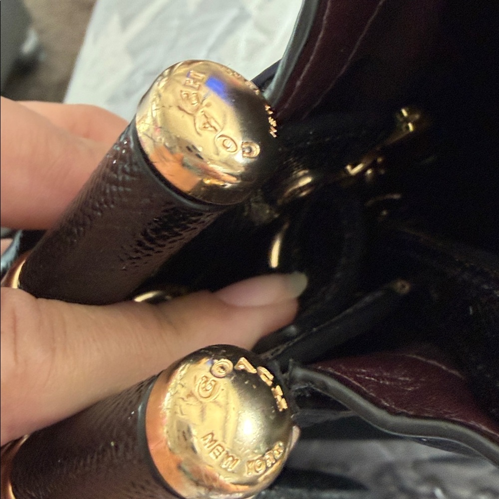 🔴SOLD!!!!🔴Coach Black Satchel with Gold Accents - Picture 9 of 9